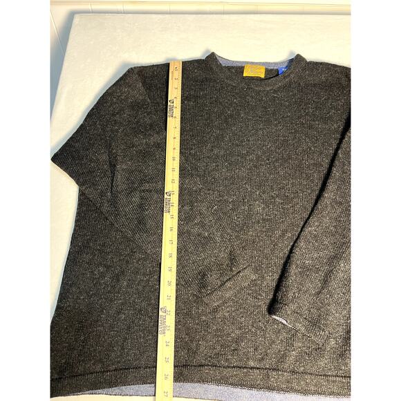 Vintage Carlyle & Kilmore 100% Wool Grey Long Sleeve Pullover Sweater XXL - Picture 6 of 7